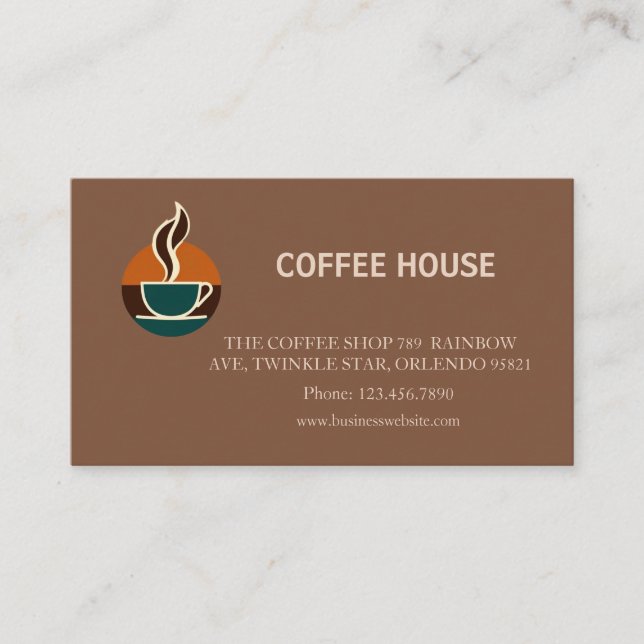 Modern simple coffee Shop Loyalty Card (Front)