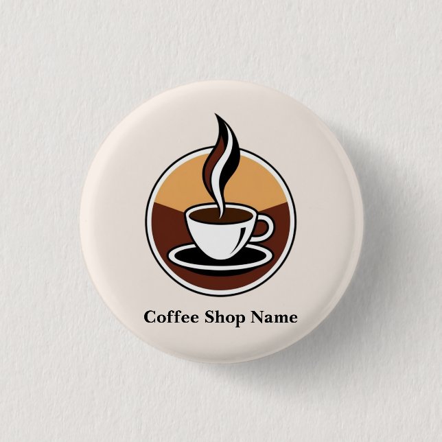 Modern Simple Coffee Shop professional  shop 1 Inch Round Button (Front)