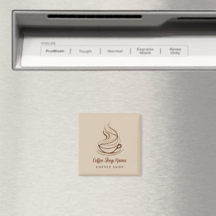 Modern Simple Coffee Shop professional  shop Magnet