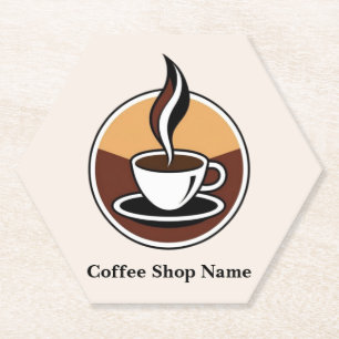 Modern Simple Coffee Shop professional shop Paper Coaster