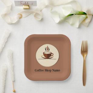 Modern Simple Coffee Shop professional shop Paper Plate