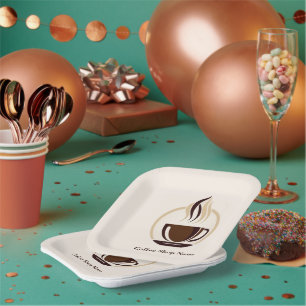 Modern Simple Coffee Shop professional shop Paper Plate