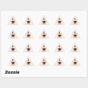 Modern Simple Coffee Shop professional  shop Triangle Sticker