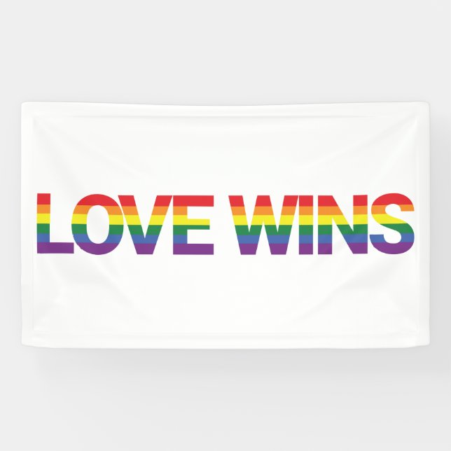 Modern, simple, colourful, vibrant design Love Win Banner (Horizontal)