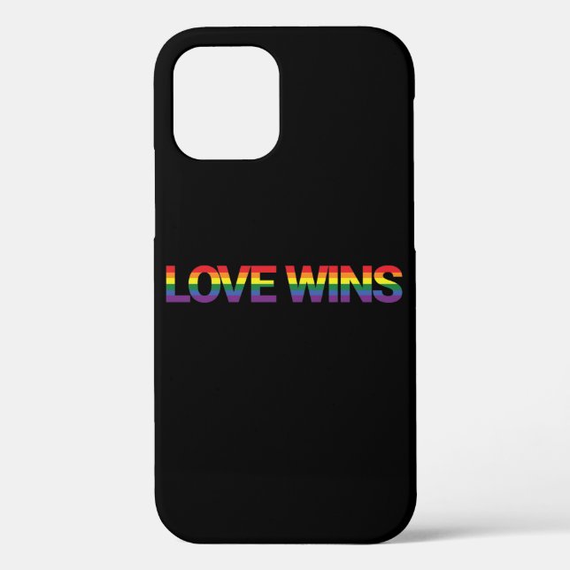 Modern, simple, colourful, vibrant design Love Win Case-Mate iPhone Case (Back)