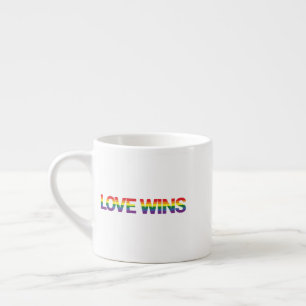 Modern, simple, colourful, vibrant design Love Win Espresso Cup