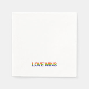 Modern, simple, colourful, vibrant design Love Win Napkin