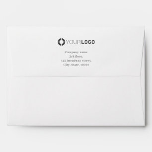 Modern simple company logo return address  envelope