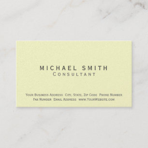 Modern Simple Consultant Business Card