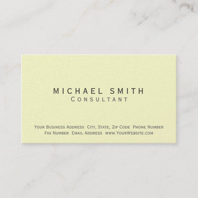 Modern Simple Consultant Business Card (Front)