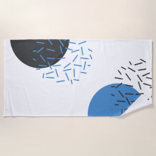 Modern, simple, cool, abstract, graphic pattern beach towel