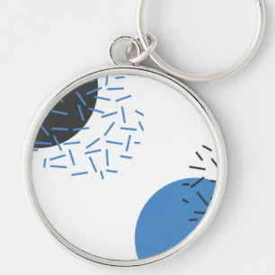 Modern, simple, cool, abstract, graphic pattern keychain