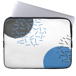 Modern, simple, cool, abstract, graphic pattern laptop sleeve