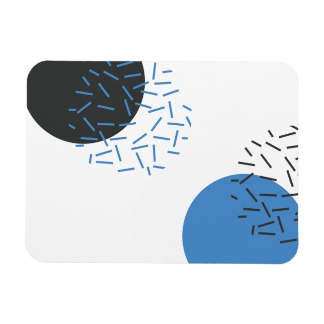 Modern, simple, cool, abstract, graphic pattern magnet (Horizontal)