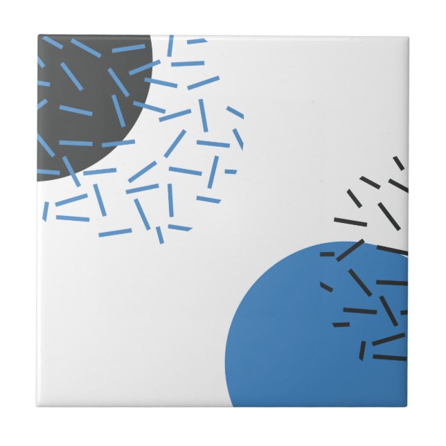 Modern, simple, cool, abstract, graphic pattern tile (Front)