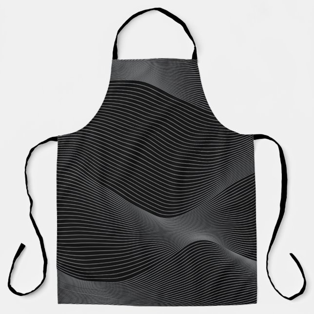 Modern, simple, cool, abstract motion wave pattern apron (Front)