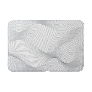 Modern, simple, cool, abstract motion wave pattern bath mat