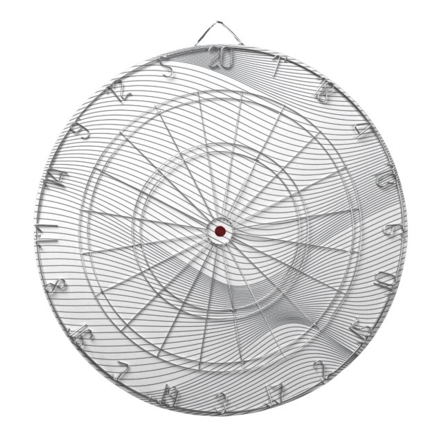 Modern, simple, cool, abstract motion wave pattern dartboard (Front)