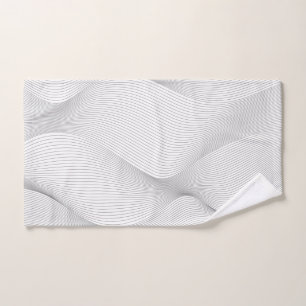 Modern, simple, cool, abstract motion wave pattern hand towel