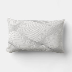 Modern, simple, cool, abstract motion wave pattern lumbar pillow