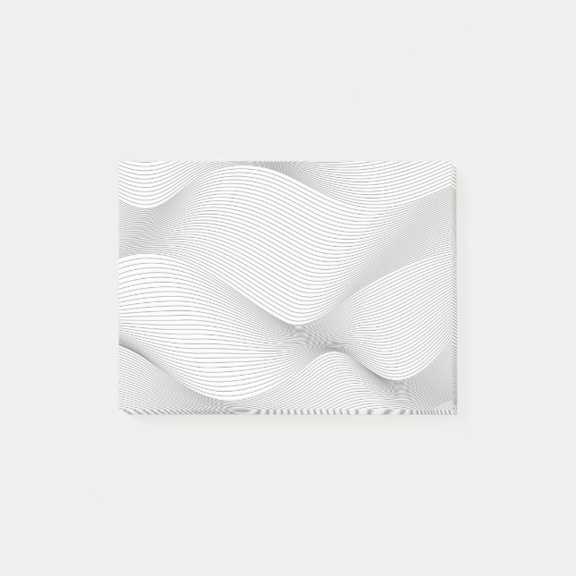 Modern, simple, cool, abstract motion wave pattern post-it notes (Front)