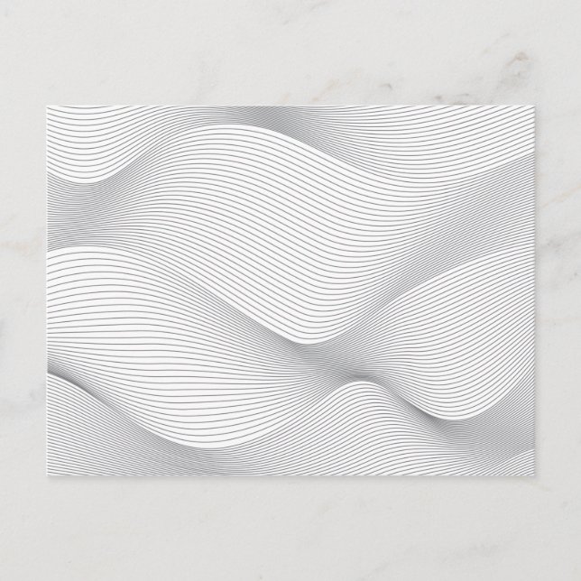 Modern, simple, cool, abstract motion wave pattern postcard (Front)