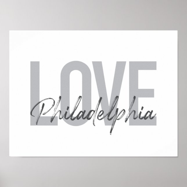 Modern, simple, cool, design Love Philadelphia Poster (Front)