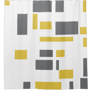 Modern, simple, cool geometric yellow gray pattern