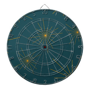 Modern, simple, cool, trendy light abstraction dartboard