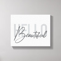 Modern, simple, cool typography Hello Beautiful