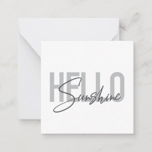 Modern, simple, cool typography Hello Sunshine Card