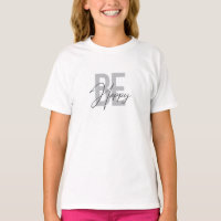 Modern, simple, cool typography of Be Happy