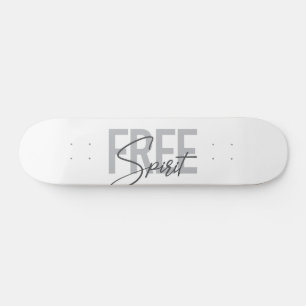 Modern, simple, cool typography of Free Spirit Skateboard