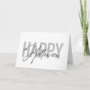 Modern, simple, cool typography of Happy Halloween Card