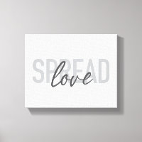 Modern, simple, cool typography of Spread Love