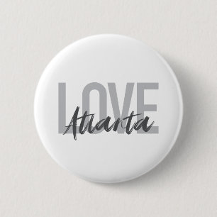 Modern, simple, cool, urban design Love Atlanta 2 Inch Round Button