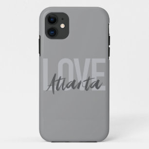 Modern, simple, cool, urban design Love Atlanta iPhone 11 Case