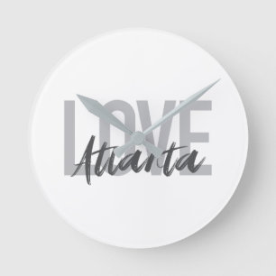Modern, simple, cool, urban design Love Atlanta Round Clock
