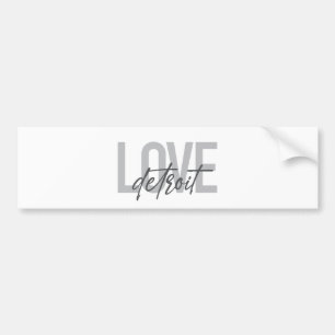 Modern, simple, cool, urban design Love Detroit Bumper Sticker