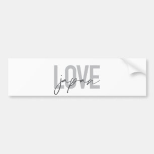 Modern, simple, cool, urban design Love Japan Bumper Sticker