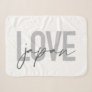 Modern, simple, cool, urban design Love Japan Sherpa Blanket