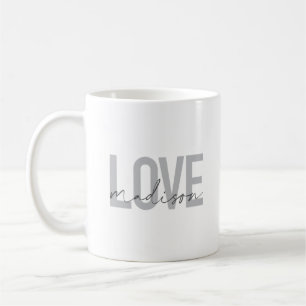 Modern, simple, cool, urban design Love Madison Coffee Mug