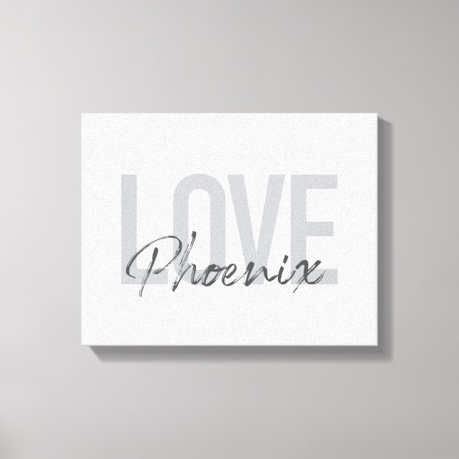 Modern, simple, cool, urban design Love Phoenix Canvas Print (Front)