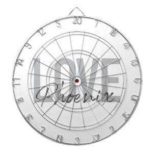 Modern, simple, cool, urban design Love Phoenix Dartboard