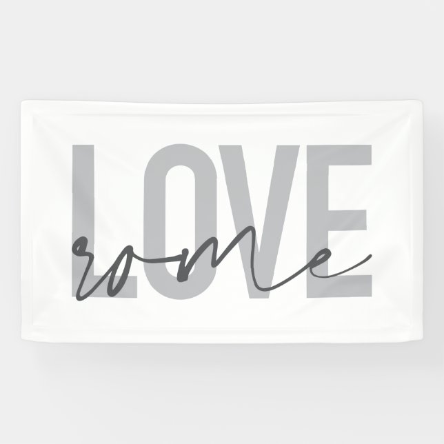 Modern, simple, cool, urban design Love Rome Banner (Horizontal)