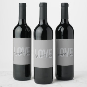 Modern, simple, cool, urban design Love Rome Wine Label