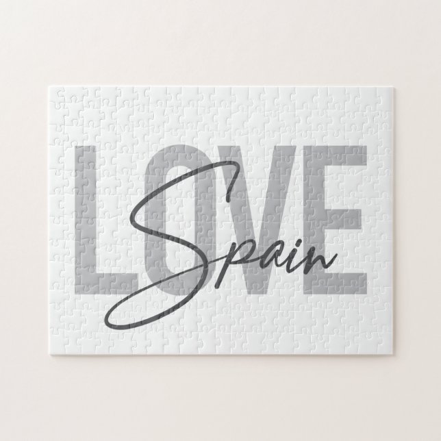 Modern, simple, cool, urban design Love Spain Jigsaw Puzzle (Horizontal)