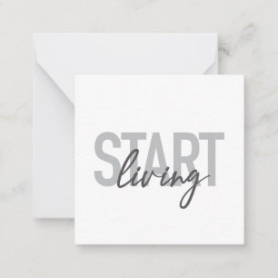Modern, simple, cool urban typography Start Living Card