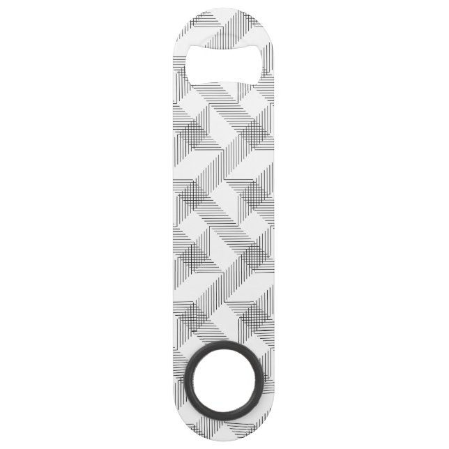 Modern, simple, cool, urban zigzag line pattern bar key (Front)