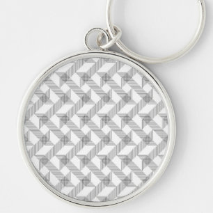 Modern, simple, cool, urban zigzag line pattern keychain